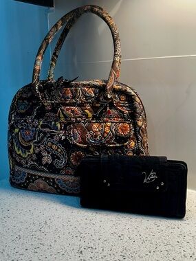 Vera Bradley in the Kensington pattern with matching wallet.
